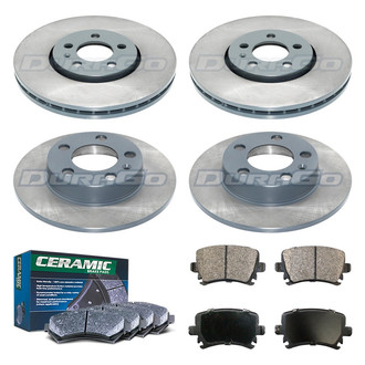 DuraGo® - Titanium Series Plain Front and Rear Brake Kit with Ceramic Pads