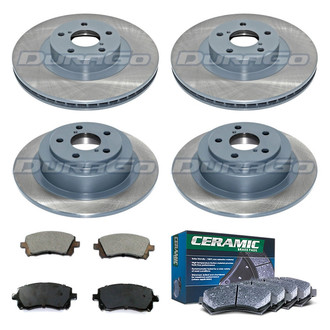 DuraGo® - Titanium Series Plain Front and Rear Brake Kit with Ceramic Pads