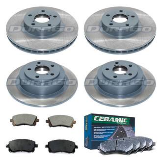 DuraGo® - Titanium Series Plain Front and Rear Brake Kit with Ceramic Pads
