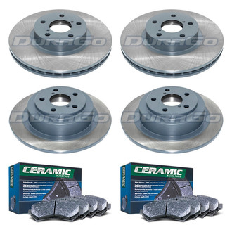DuraGo® - Titanium Series Plain Front and Rear Brake Kit with Ceramic Pads
