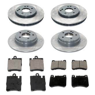DuraGo® - Titanium Series 1-Piece Plain Brake Kit with Ceramic Brake Pads