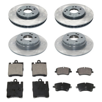 DuraGo® - Titanium Series Plain Front and Rear Brake Kit with Ceramic Pads