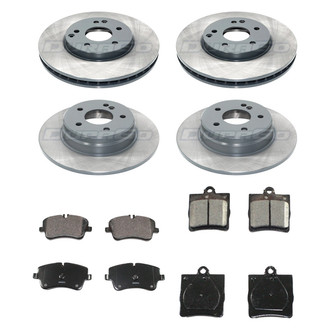 DuraGo® - Titanium Series Plain Front and Rear Brake Kit with Ceramic Pads