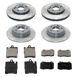 DuraGo® - Titanium Series Plain Front and Rear Brake Kit with Ceramic Pads