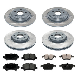 DuraGo® - Titanium Series 1-Piece Plain Brake Kit with Ceramic Brake Pads