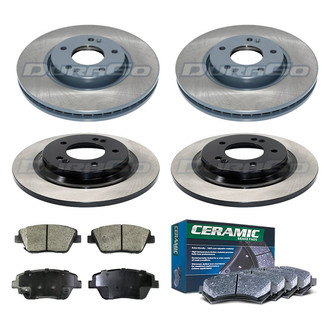 DuraGo® - Titanium Series Plain Front and Rear Brake Kit with Ceramic Pads
