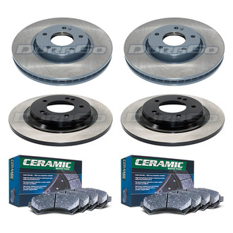DuraGo® - Titanium Series Plain Front and Rear Brake Kit with Ceramic Pads