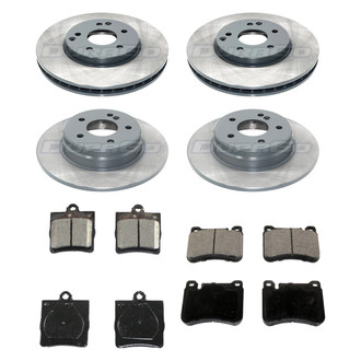 DuraGo® - Titanium Series Plain Front and Rear Brake Kit with Ceramic Pads