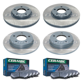 DuraGo® - Titanium Series Plain Front and Rear Brake Kit with Ceramic Pads