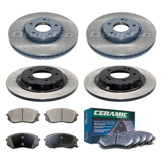 DuraGo® - Titanium Series Plain Front and Rear Brake Kit with Ceramic Pads