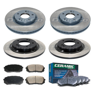 DuraGo® - Titanium Series Plain Front and Rear Brake Kit with Ceramic Pads