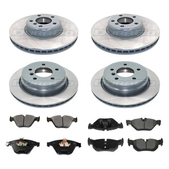DuraGo® - Titanium Series Plain Front and Rear Brake Kit with Ceramic Pads