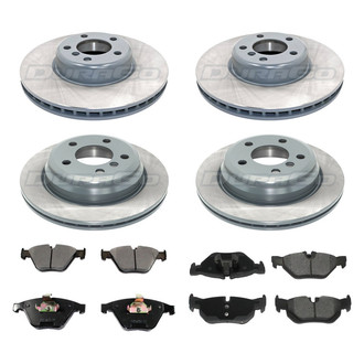 DuraGo® - Titanium Series Plain Front and Rear Brake Kit with Ceramic Pads