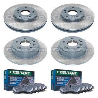 DuraGo® - Titanium Series Plain Front and Rear Brake Kit with Ceramic Pads