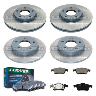 DuraGo® - Titanium Series Plain Front and Rear Brake Kit with Ceramic Pads