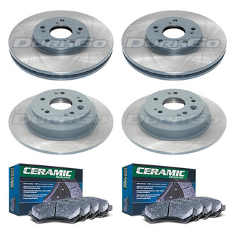 DuraGo® - Titanium Series Plain Front and Rear Brake Kit with Ceramic Pads