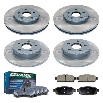 DuraGo® - Titanium Series Plain Front and Rear Brake Kit with Ceramic Pads
