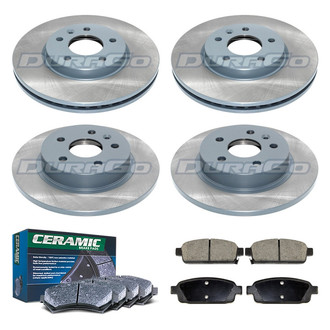 DuraGo® - Titanium Series Plain Front and Rear Brake Kit with Ceramic Pads