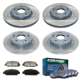 DuraGo® - Titanium Series Plain Front and Rear Brake Kit with Ceramic Pads