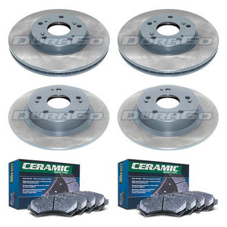 DuraGo® - Titanium Series Plain Front and Rear Brake Kit with Ceramic Pads