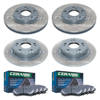 DuraGo® - Titanium Series Plain Front and Rear Brake Kit with Ceramic Pads