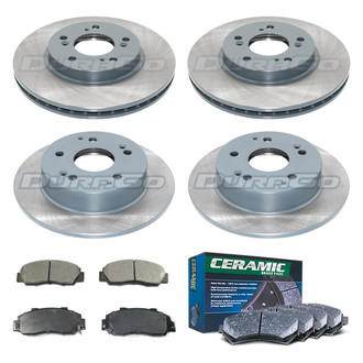 DuraGo® - Titanium Series Plain Front and Rear Brake Kit with Ceramic Pads