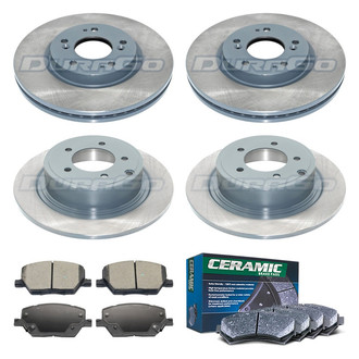DuraGo® - Titanium Series Plain Front and Rear Brake Kit with Ceramic Pads