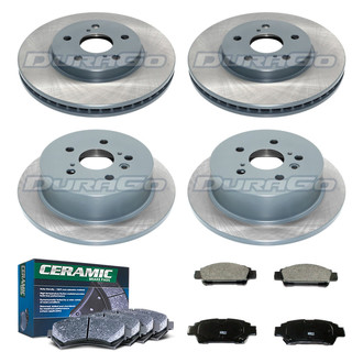DuraGo® - Titanium Series Plain Front and Rear Brake Kit with Ceramic Pads