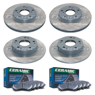 DuraGo® - Titanium Series Plain Front and Rear Brake Kit with Ceramic Pads