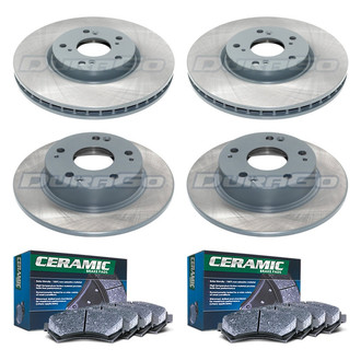 DuraGo® - Titanium Series Plain Front and Rear Brake Kit with Ceramic Pads