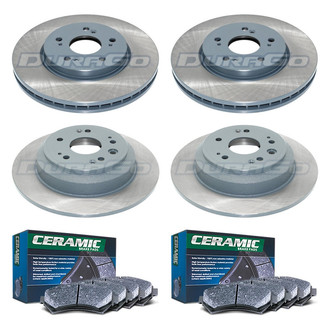 DuraGo® - Titanium Series Plain Front and Rear Brake Kit with Ceramic Pads