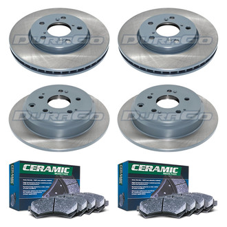 DuraGo® - Titanium Series Plain Front and Rear Brake Kit with Ceramic Pads