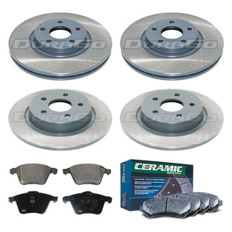 DuraGo® - Titanium Series 1-Piece Plain Brake Kit with Ceramic Brake Pads