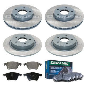 DuraGo® - Titanium Series 1-Piece Plain Brake Kit with Ceramic Brake Pads