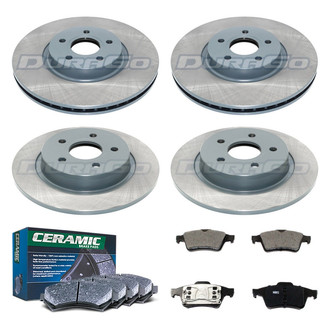 DuraGo® - Titanium Series Plain Front and Rear Brake Kit with Ceramic Pads
