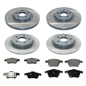 DuraGo® - Titanium Series Plain Front and Rear Brake Kit with Ceramic Pads