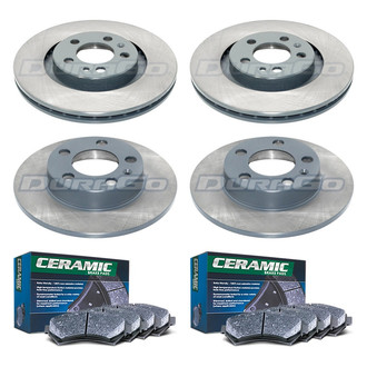 DuraGo® - Titanium Series Plain Front and Rear Brake Kit with Ceramic Pads