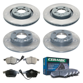 DuraGo® - Titanium Series Plain Front and Rear Brake Kit with Ceramic Pads