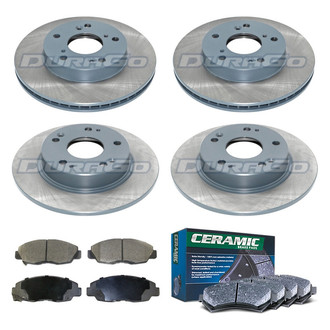DuraGo® - Titanium Series Plain Front and Rear Brake Kit with Ceramic Pads