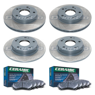 DuraGo® - Titanium Series Plain Front and Rear Brake Kit with Ceramic Pads