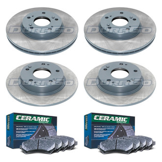 DuraGo® - Titanium Series Plain Front and Rear Brake Kit with Ceramic Pads