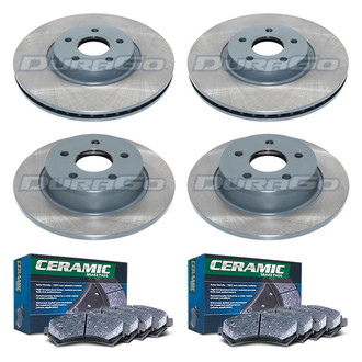 DuraGo® - Titanium Series Plain Front and Rear Brake Kit with Ceramic Pads