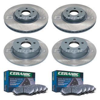 DuraGo® - Titanium Series Plain Front and Rear Brake Kit with Ceramic Pads