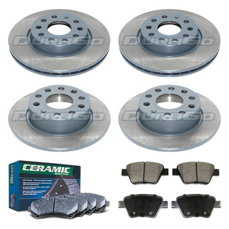 DuraGo® - Titanium Series Plain Front and Rear Brake Kit with Ceramic Pads