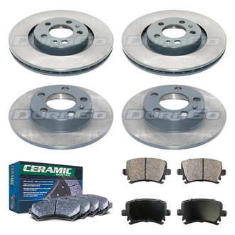 DuraGo® - Titanium Series Plain Front and Rear Brake Kit with Ceramic Pads