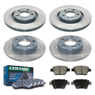DuraGo® - Titanium Series Plain Front and Rear Brake Kit with Ceramic Pads