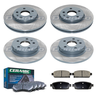 DuraGo® - Titanium Series Plain Front and Rear Brake Kit with Ceramic Pads