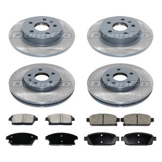 DuraGo® - Titanium Series Plain Front and Rear Brake Kit with Ceramic Pads