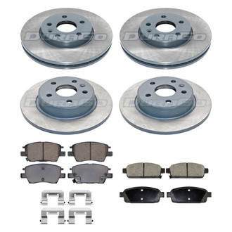 DuraGo® - Titanium Series Plain Front and Rear Brake Kit with Ceramic Pads