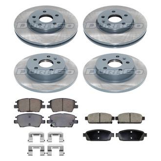 DuraGo® - Titanium Series Plain Front and Rear Brake Kit with Ceramic Pads